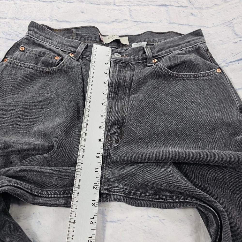 Levis 550 Relaxed Fit Jeans MEN 36x36 Black Faded Tapered Leg Denim Pant VTG Y2K - Picture 7 of 12